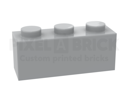 Brick 1x3 Light Gray Bedrukken 3622