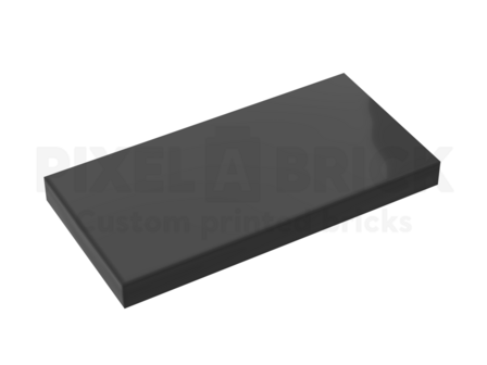 Tile 2x4 Black Bedrukken 87079