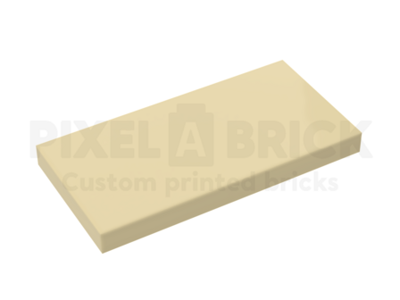 Tile 2x4 Tan Bedrukken 87079