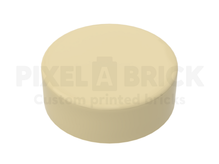 Tile Round 1x1 Tan Bedrukken 98138