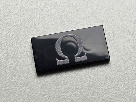 Tile 2x4 Black Bedrukken 87079