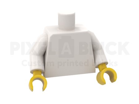 Minifig Torso Red Bedrukken