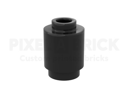 Brick Round 1x1 Black #3005