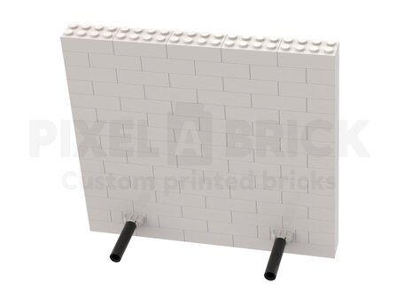 Brick Puzzle Painting White L
