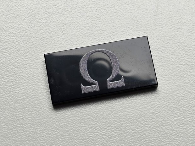 Tile 2x4 Black Bedrukken 87079
