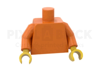 Minifig Torso Orange Bedrukken