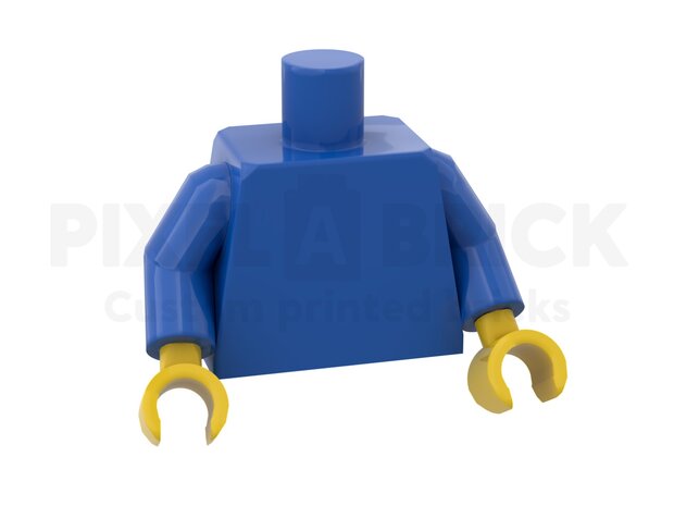 Minifig Torso Blue Bedrukken