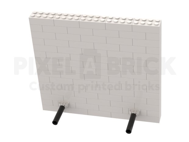 Brick Puzzle Painting White L