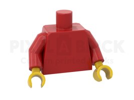 Minifig Torso Red Bedrukken