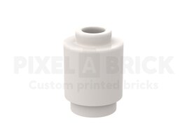 Brick Round 1x1 White #3005