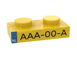 License plate NL Plate 1x2 Yellow