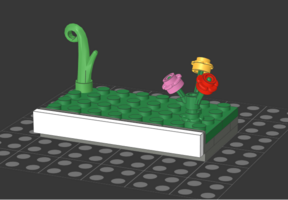 Baseplate 4x8 Green + Plantjes